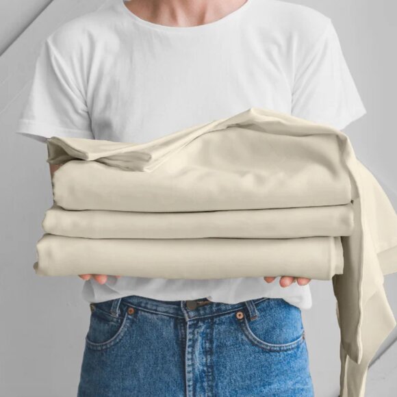 DreamFit Enhanced Bamboo™ Sheet Set Effortless Cool & Silky Comfort KING Ivory - Picture 3 of 15